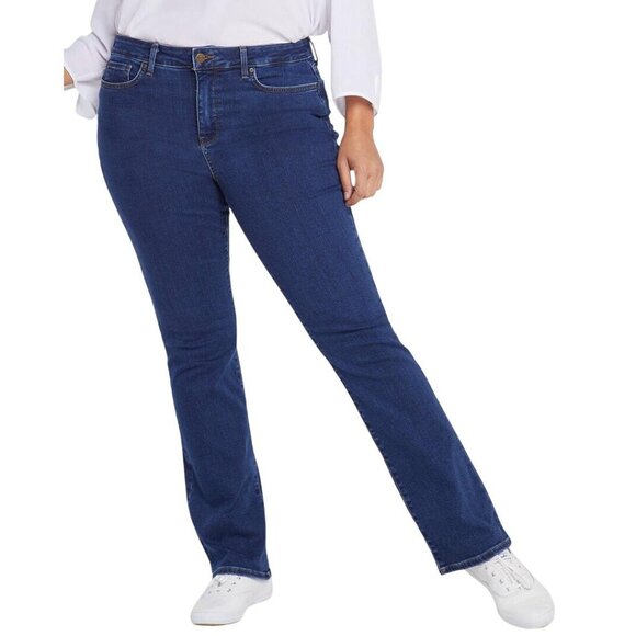 NWT NYDJ Womens Plus Barbara High Rise Bootcut Jeans WPRIBB8516 Quinn Blue 18W - Picture 1 of 8